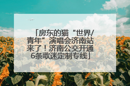 房东的猫“世界/青年”演唱会济南站来了！济南公交开通6条歌迷定制专线