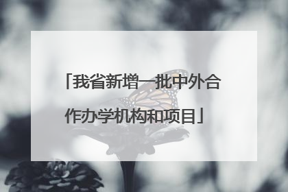 我省新增一批中外合作办学机构和项目