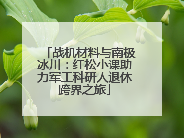 战机材料与南极冰川：红松小课助力军工科研人退休跨界之旅
