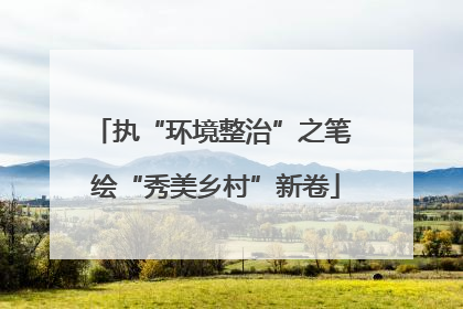 执“环境整治”之笔 绘“秀美乡村”新卷
