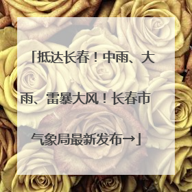 抵达长春！中雨、大雨、雷暴大风！长春市气象局最新发布→