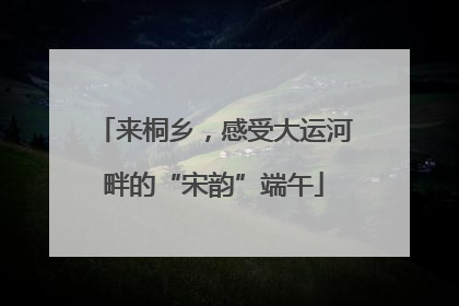 来桐乡，感受大运河畔的“宋韵”端午