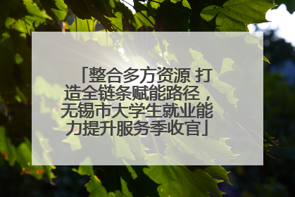 整合多方资源 打造全链条赋能路径，无锡市大学生就业能力提升服务季收官