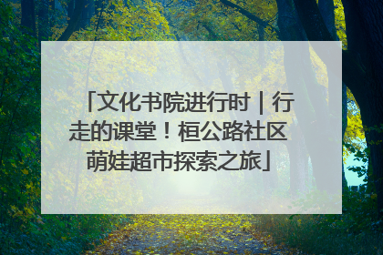 文化书院进行时｜行走的课堂！桓公路社区萌娃超市探索之旅