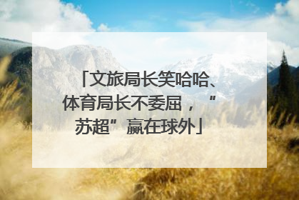 文旅局长笑哈哈、体育局长不委屈，“苏超”赢在球外