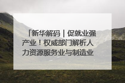 新华解码｜促就业强产业！权威部门解析人力资源服务业与制造业融合发展试点