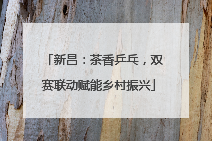新昌:茶香乒乓,双赛联动赋能乡村振兴