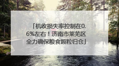 机收损失率控制在0.6%左右！济南市莱芜区全力确保粮食颗粒归仓