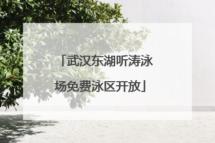 武汉东湖听涛泳场免费泳区开放