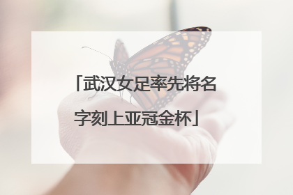 武汉女足率先将名字刻上亚冠金杯