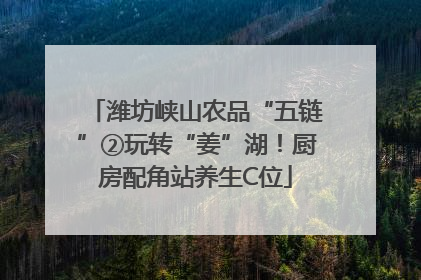 潍坊峡山农品“五链”②玩转“姜”湖！厨房配角站养生C位