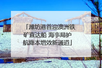 潍坊港首迎澳洲铁矿直达船 海事局护航降本增效新通道
