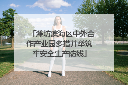 潍坊滨海区中外合作产业园多措并举筑牢安全生产防线