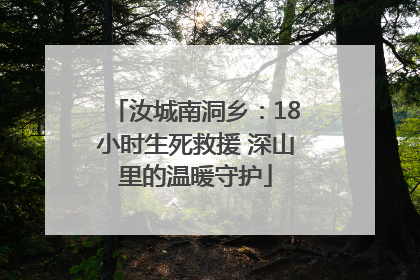 汝城南洞乡：18小时生死救援 深山里的温暖守护