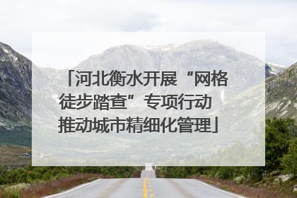 河北衡水开展“网格徒步踏查”专项行动 推动城市精细化管理