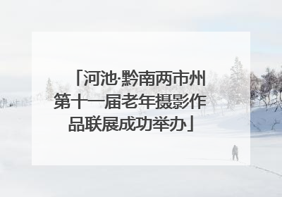 河池·黔南两市州第十一届老年摄影作品联展成功举办