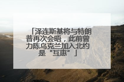泽连斯基将与特朗普再次会晤，此前曾力陈乌克兰加入北约是“互惠”