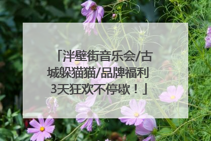 泮壁街音乐会/古城躲猫猫/品牌福利3天狂欢不停歇！