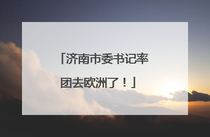 济南市委书记率团去欧洲了！