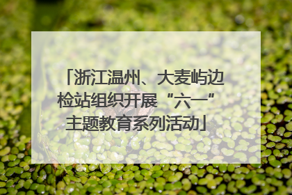 浙江温州、大麦屿边检站组织开展“六一”主题教育系列活动
