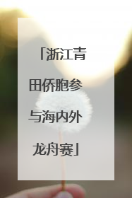 浙江青田侨胞参与海内外龙舟赛