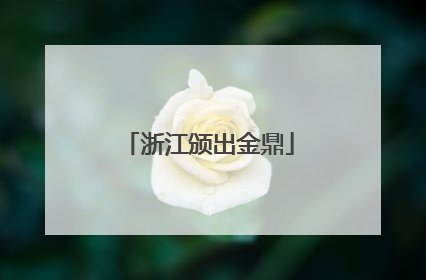 浙江颁出金鼎