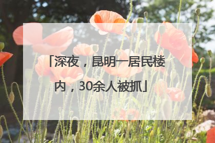 深夜，昆明一居民楼内，30余人被抓