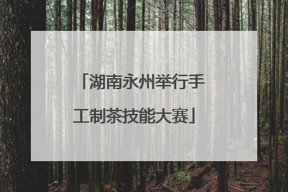 湖南永州举行手工制茶技能大赛