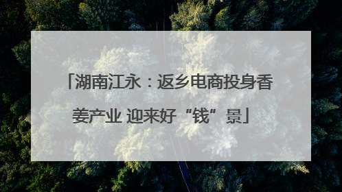 湖南江永：返乡电商投身香姜产业 迎来好“钱”景