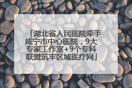 湖北省人民医院牵手咸宁市中心医院，9大专家工作室+9个专科联盟筑牢区域医疗网