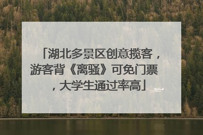 湖北多景区创意揽客，游客背《离骚》可免门票，大学生通过率高