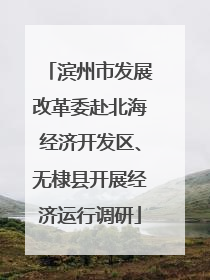 滨州市发展改革委赴北海经济开发区、无棣县开展经济运行调研