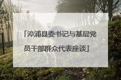 漳浦县委书记与基层党员干部群众代表座谈