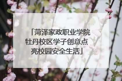 菏泽家政职业学院牡丹校区学子创意点亮校园安全生活