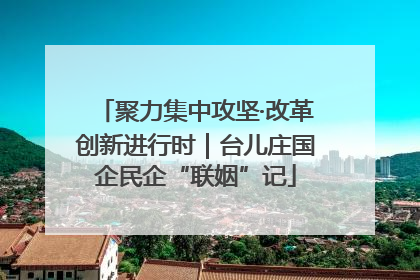 聚力集中攻坚·改革创新进行时｜台儿庄国企民企“联姻”记