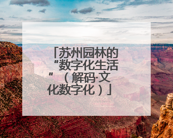 苏州园林的“数字化生活”（解码·文化数字化）