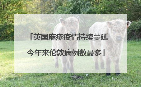 英国麻疹疫情持续蔓延 今年来伦敦病例数最多