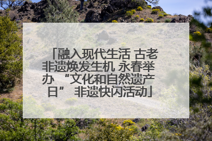 融入现代生活 古老非遗焕发生机 永春举办 “文化和自然遗产日” 非遗快闪活动