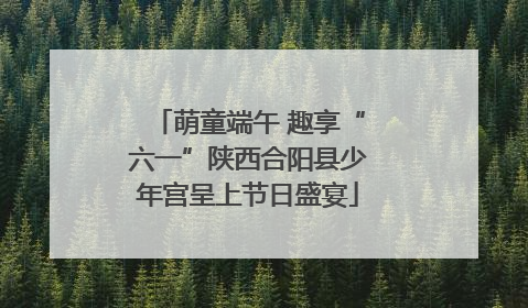萌童端午 趣享“六一”陕西合阳县少年宫呈上节日盛宴