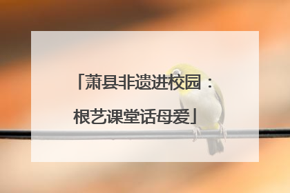 萧县非遗进校园：根艺课堂话母爱