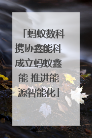 蚂蚁数科携协鑫能科成立蚂蚁鑫能 推进能源智能化