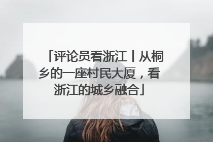 评论员看浙江丨从桐乡的一座村民大厦，看浙江的城乡融合
