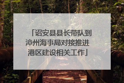 诏安县县长带队到漳州海事局对接推进港区建设相关工作