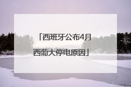 西班牙公布4月西葡大停电原因