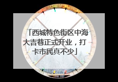 西城特色街区中海大吉巷正式开业，打卡市民真不少