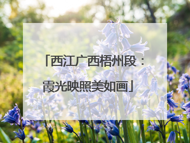 西江广西梧州段：霞光映照美如画