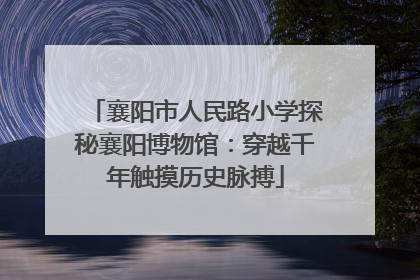 襄阳市人民路小学探秘襄阳博物馆：穿越千年触摸历史脉搏