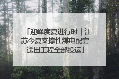 迎峰度夏进行时｜江苏今夏支撑性煤电配套送出工程全部投运