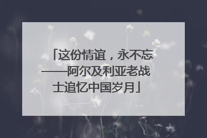 这份情谊，永不忘——阿尔及利亚老战士追忆中国岁月