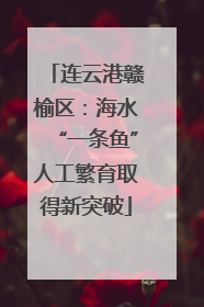 连云港赣榆区：海水“一条鱼”人工繁育取得新突破